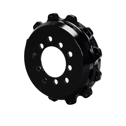 Wilwood Hat, Parking Brake, 12x8.75 in Rotor, 1.500 Offset, 3.06 in. Reg, 5x3.93/5x4.50 in. Hat, Fixed Mt, Iron, Black E-Coat, Each