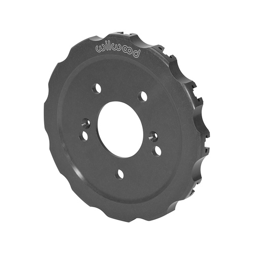 Wilwood Hat, Big Brake, 12x8.75 in Rotor, 0.390 Offset, 2.77 in. Reg, 5x4.50 in. Hat, Dynamic Mt, Alum, Black E-Coat, Each