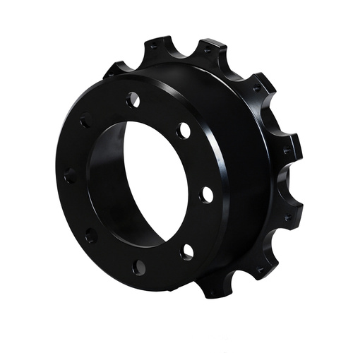 Wilwood Hat, Parking Brake, 12x10.25 in Rotor, 3.410 Offset, 5.00 in. Reg, 8x6.69 in. Hat, Fixed Mt, Iron, Black E-Coat, Each