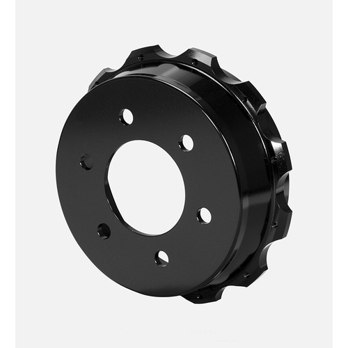 Wilwood Hat, Parking Brake, 12x9.19 in Rotor, 2.000 Offset, 3.55 in. Reg, 6x5.32 in. Hat, Fixed Mt, Iron, Black E-Coat, Each