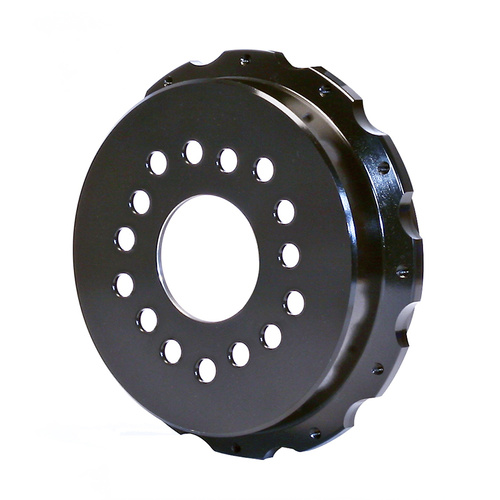 Wilwood Hat, Parking Brake, 12x8.75 in Rotor, 1.540 Offset, 3.06 in. Reg, 5x4.50/5x4.75/5x5.00 in. Hat, Fixed Mt, Iron, Black E-Coat, Each