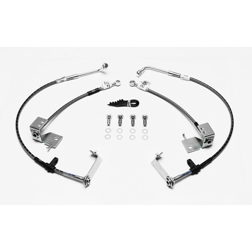 Wilwood Flexline, 11.25 in. Length, M10 IF Female to M10 Banjo, 05-10 Mustang ABS Front and Rear, Kit