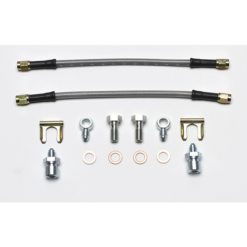 Wilwood Flexline, 10.00 in. Length, -3 Female to -3 Female, Di54 Rear kits, Kit