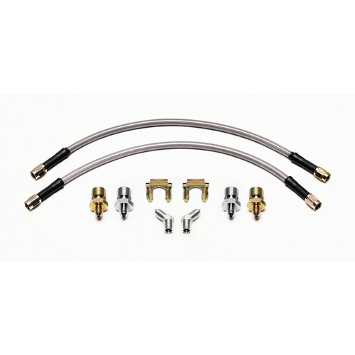 Wilwood Flexline, 14.00 in. Length, -3 Female to -3 Female, For Ford Bronco, Kit