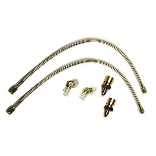 Wilwood Flexline, 18.00 in. Length, -3 Female to -3 Female, Mustang 87-93 Front, Universal 18 in. 7/16-24, Kit