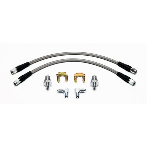 Wilwood Flexline, 14.00 in. Length, -3 Female to -3 Female, C4 Corvettte Front, Kit