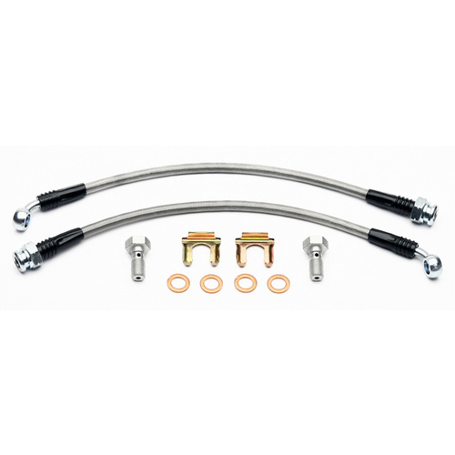 Wilwood Flexline, 13.00 in. Length, M10 BF Female to M10 Banjo, C-4 OE Rear Replacement, Kit