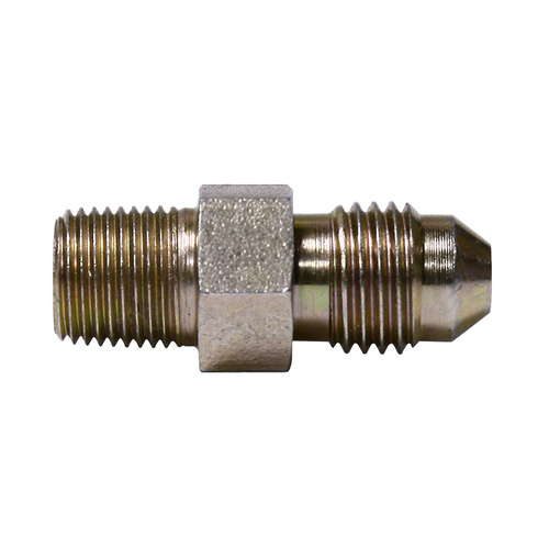 Wilwood Fitting, Inlet, Straight, -4 To 1/8-27 Npt Steel, Zinc