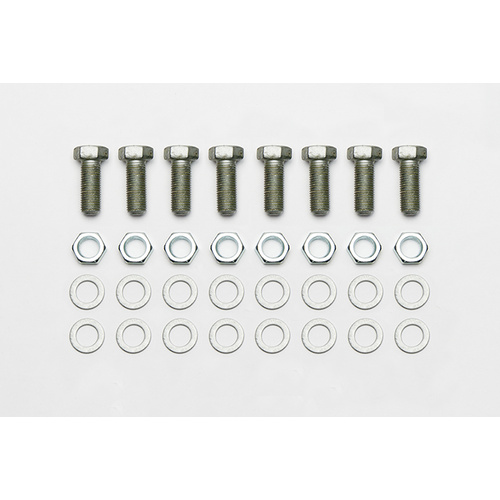 Wilwood Bolt, Hex Head, Alloy Steel, Grade 8, Hex, 1.000 in. Length, 3/8-24 Thread, Kit