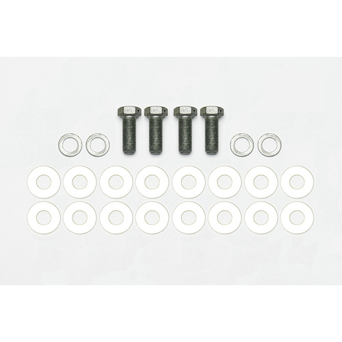 Wilwood Bolt, Hex Head, Alloy Steel, Grade 8, Hex, 1.000 in. Length, 3/8-24 Thread, Kit