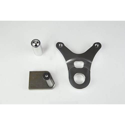 Wilwood Bracket, Rear, Motorcycle, Aluminum, 3.5 Mount Center, 3/8-16 Thread, 9.88 in. Rotor, Polished, Each