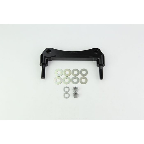 Wilwood Bracket, Front, Radial Mount, Aluminum, 5.98 Mount Center, 3/8-24 Thread, 13.06 in. Rotor, LH or RH, Each
