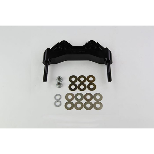 Wilwood Bracket, Front, Radial Mount, Aluminum, 7.09 Mount Center, 7/16-20 Thread, 14 in. Rotor, LH or RH, Each