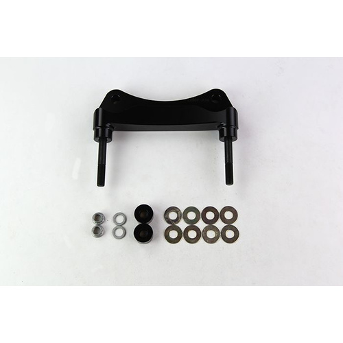 Wilwood Bracket, Front, Radial Mount, Aluminum, 5.98 Mount Center, 3/8-24 Thread, 14 in. Rotor, LH or RH, Each