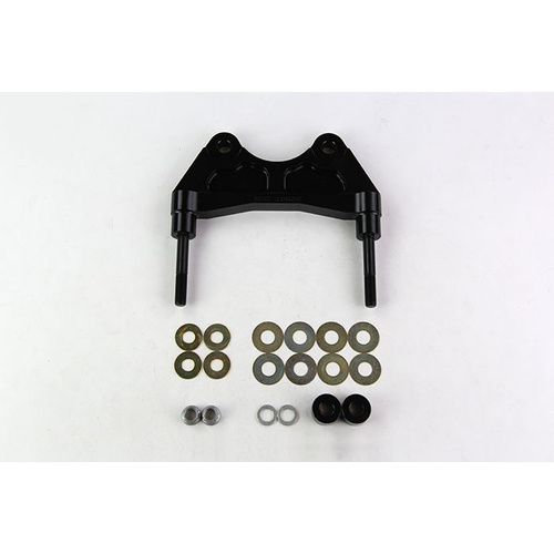 Wilwood Bracket, Front, Radial Mount, Aluminum, 5.98 Mount Center, 3/8-24 Thread, 14 in. Rotor, LH or RH, Each