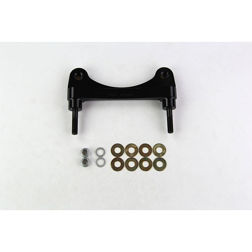 Wilwood Bracket, Front, Radial Mount, Aluminum, 5.98 Mount Center, 3/8-24 Thread, 13.06 in. Rotor, LH or RH, Each