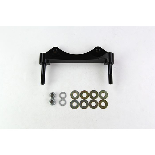 Wilwood Bracket, Front, Radial Mount, Aluminum, 7.09 Mount Center, 7/16-20 Thread, 14 in. Rotor, LH or RH, Each