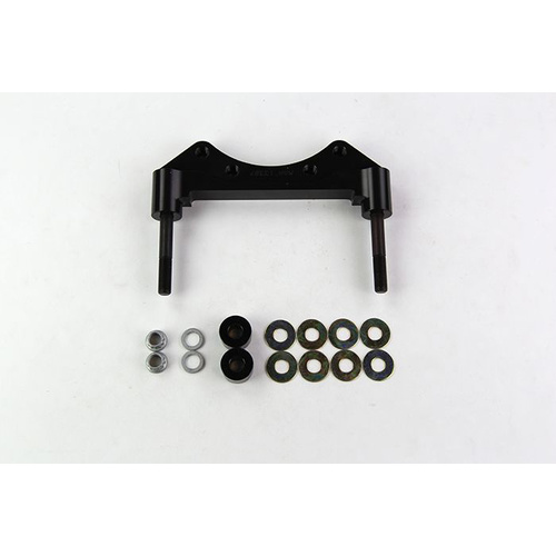 Wilwood Bracket, Front, Radial Mount, Aluminum, 5.98 Mount Center, 3/8-24 Thread, 14 in. Rotor, LH or RH, Each