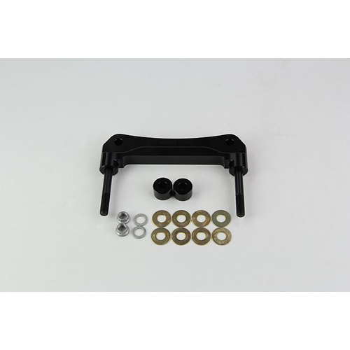 Wilwood Bracket, Front, Radial Mount, Aluminum, 5.98 Mount Center, 3/8-24 Thread, 14 in. Rotor, LH or RH, Each