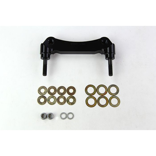 Wilwood Bracket, Front, Radial Mount, Aluminum, 5.98 Mount Center, 3/8-24 Thread, 13.06 in. Rotor, LH or RH, Each