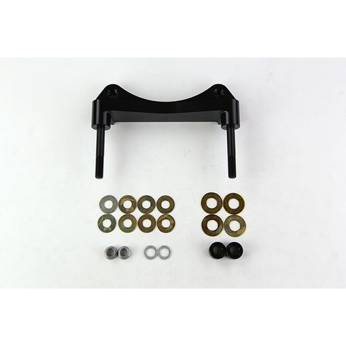 Wilwood Bracket, Front, Radial Mount, Aluminum, 5.98 Mount Center, 3/8-24 Thread, 14 in. Rotor, LH or RH, Each