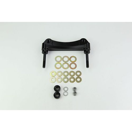Wilwood Bracket, Front, Radial Mount, Aluminum, 5.98 Mount Center, 3/8-24 Thread, 14 in. Rotor, LH or RH, Each