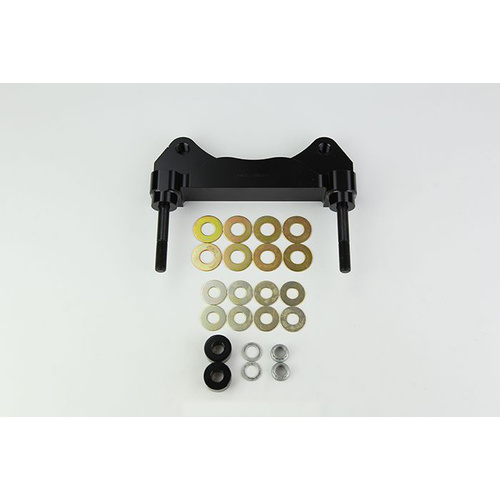 Wilwood Bracket, Front, Radial Mount, Aluminum, 5.98 Mount Center, 3/8-24 Thread, 14 in. Rotor, LH or RH, Each