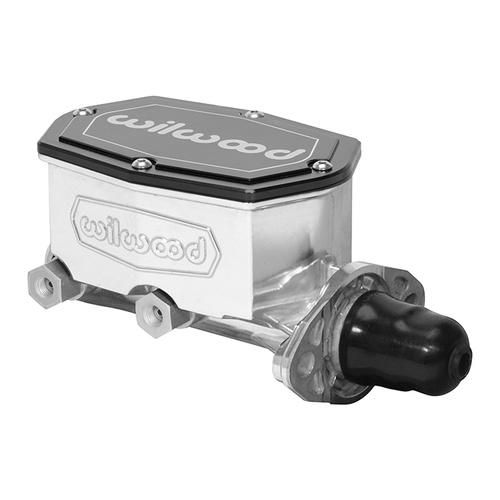 Wilwood Master Cylinder, Compact Tandem, 1.00 in. Bore, Tandem Outlet, Aluminum, Media Burnished, 7.16 in. Length, Kit