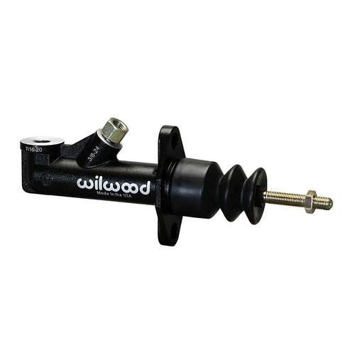 Wilwood Master Cylinder, GS Compact Remote, 1/2 in. Bore, Single Outlet, Aluminum, Black E-coat, 7.85 in. Length, Kit