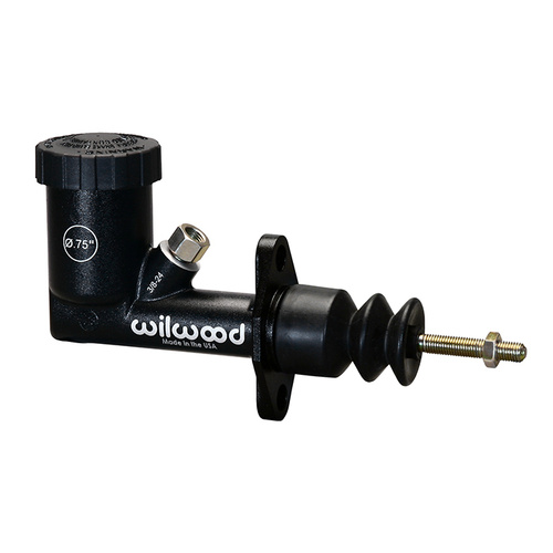 Wilwood Master Cylinder, GS Compact Integral, 3/4 in. Bore, Single Outlet, Aluminum, Black E-coat, 7.99 in. Length, Kit