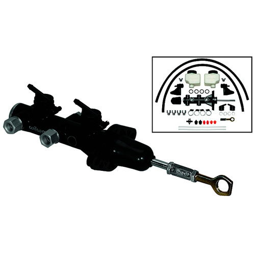 Wilwood M/C,TANDEM,REMOTE,7/8,FORD/MUSTANG MANUAL,W/ROD ASSEMBLY,,BLACK