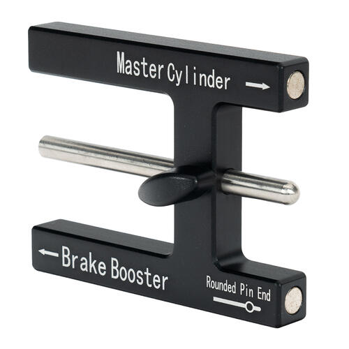 Wilwood Pushrod Length Gauge, Brake Master Cylinder Tool, Aluminum Body, Black, Steel Hardware, Magnetic, Each