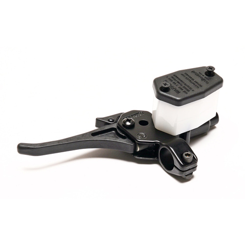 Wilwood Master Cylinder, Handlebar, 5/8 in. Bore, Single Outlet, Aluminum / Plastic, Black E-coat, 7.50 in. Length, Kit
