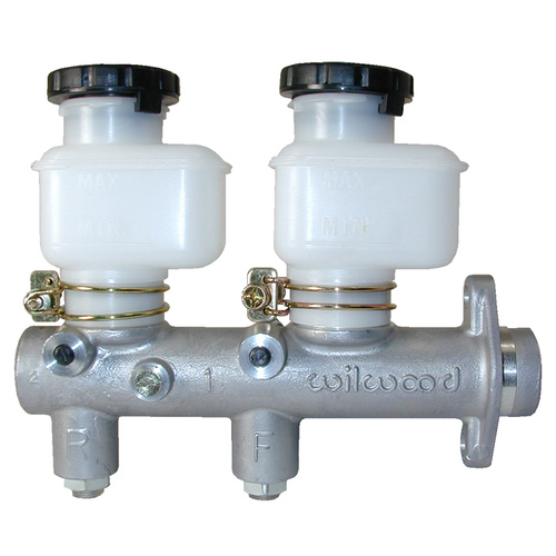 Wilwood Master Cylinder, Tandem Remote, 1.00 in. Bore, Tandem Outlet, Aluminum / Plastic, Bare, 9.91 in. Length, Kit
