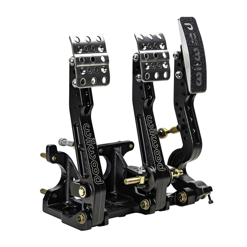 Wilwood Pedal Assembly, Floor Mount Adjustable Balance Bar Brake, Clutch, Throttle with Linkage. Kit