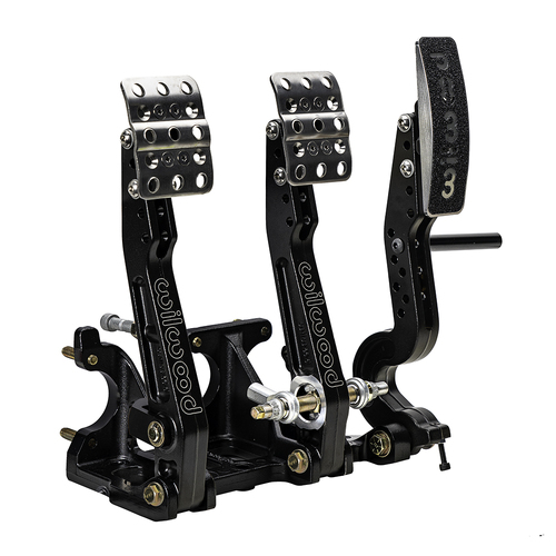 Wilwood Race Pedal Assembly, Floor Mount Adjustable Tru-Bar Brake, Clutch, Throttle, Kit