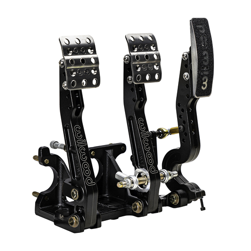 Wilwood Race Pedal Assembly, Floor Mount Adjustable Tru-Bar Brake, Clutch, Throttle with Linkage, Kit