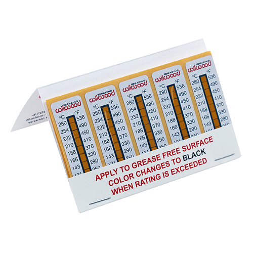 Wilwood Temperature Measuring Indicators 10 Strips Per Pack