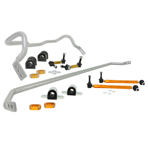 Whiteline Sway Bar, Front and Rear, Solid, Steel, 26mm Front and 22mm Rear, Ford, Contains BFF96Z, BFR78Z, KLC140-295, KLC198