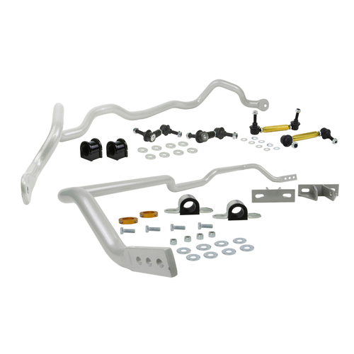 Whiteline Sway Bar, Front and Rear, Solid, Steel, 26mm Front and 26mm Rear, Mitsubishi, Kit