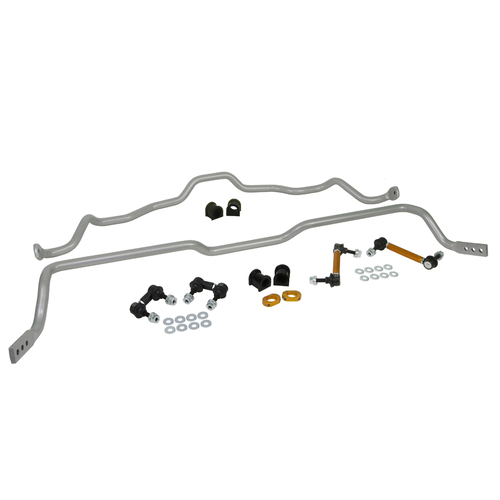 Whiteline Sway Bar, Front and Rear, Solid, Steel, 24mm, Mitsubishi, Kit Contains BMF52, BMR65XZ, KLC139, KLC102