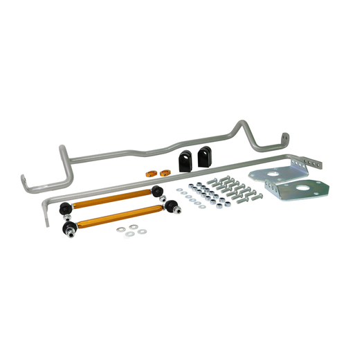 Whiteline Front/Rear Sway Bar, Solid, Steel, 24mm x 18mm, Megane, Renault, Kit