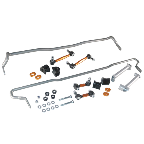 Whiteline Front/Rear Sway Bar, Solid, Steel, 22mm x 16mm, Impreza, Subaru, Kit