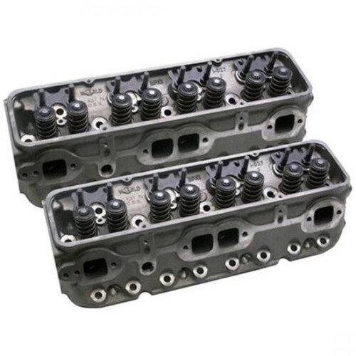 World Cylinder Head, Sportsman II, Cast Iron, Assembled, 64cc Chamber, 200cc Intake Runner, For Chevrolet, 302/327/350/400