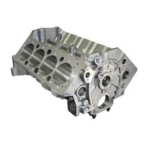 World Engine Block, Cast Iron,Motown II SB Chev Iron Block - 9.025" Deck, 3.995" Bore, Std Lifters, 350 Mains, Billet Caps