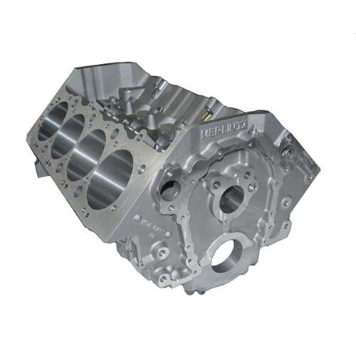 World Engine BareBlock, Cast Iron, Merlin IV BB Chev Iron Block - 9.800" Deck, 4.495" Bore, Nodular Caps, Std. Cam, Std. Lifters