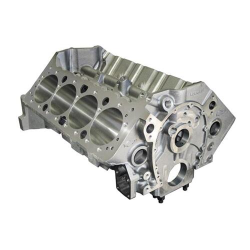 World Engine Block, Motown lll SB Chev,Raised Cam Iron Block - 9.025" Deck, 4.120" Bore, +.134" Raised Cam, 50mm Cam, .904" Lifters, 350 Mains, Billet