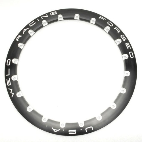 WELD Wheel Aluminium 15' 20HOLE STD Black DBL RING 13.25'-1 RING