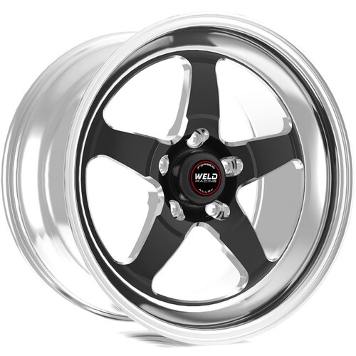 WELD Wheel, RT-S, S71, 15x12.33 Size, 5x4.75 Bolt Pattern, 3.5 Backspace, Black Center, Polished Shell, Each