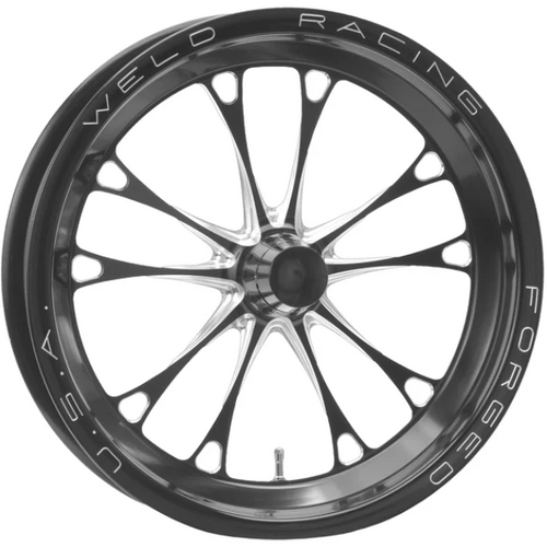 Weld Wheel, V-Series Front Runner, Forged Aluminum, Gloss Black Milled, 15 in. x 3.5 in., Anglia Mount, 1.75 in. Backspace, Each